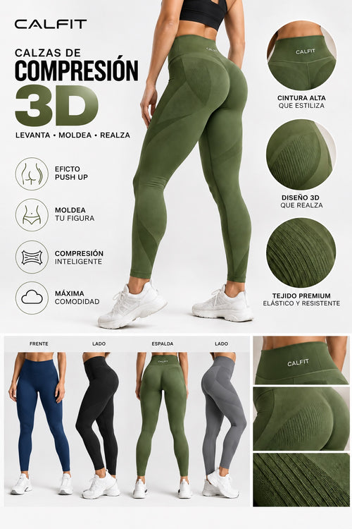Calzas CALFIT de compresión 3D: levanta, moldea y realza