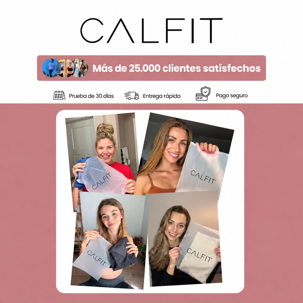 Clientas de CALFIT mostrando su pedido